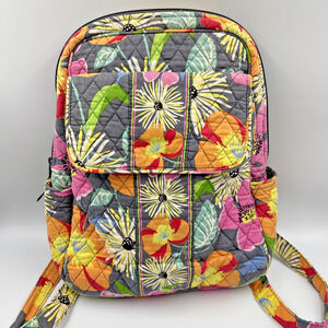 Vera Bradley Jazzy Blooms Quilted Pattern Medium Backpack